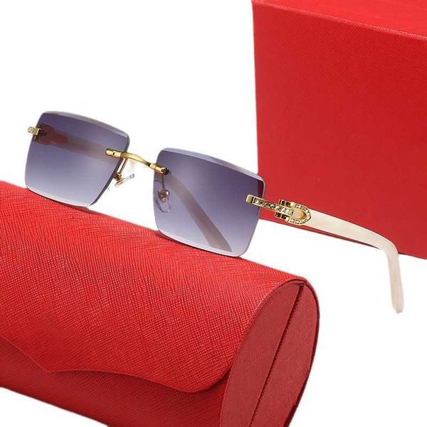 Gafas de sol de diseñador Nueva tarjeta Marco para el hogar Gafas de sol con borde cortado con incrustaciones de diamantes Gafas de sol de moda Ropa de moda para mujer Gafas personalizadas Street Shoot Y76O