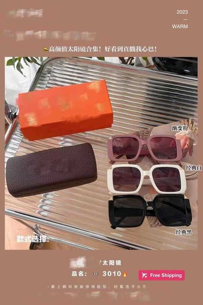 Gafas de sol de diseñador Nuevas gafas de sol de la familia L para mujeres con sensación de alta gama, pantalla de marco grande, protección solar de cara pequeña, protección UV, gafas de sol de tendencia de moda para mujeres