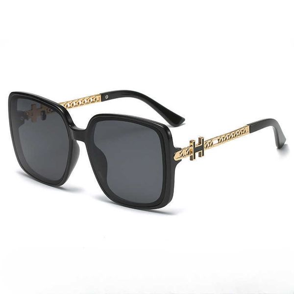 Gafas de sol de diseñador Nuevo estilo H de estilo H de estilo H de estilo H Gafas de sol de moda personalizada Cadena de la cara de la calle Cubierta de gafas de sol