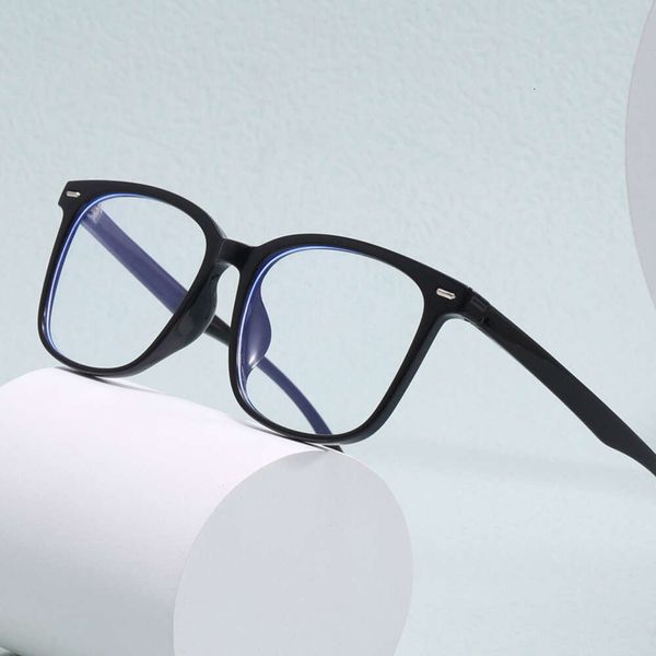 Gafas de sol de diseño Nuevo TR90 Lente plana Plástico Titanio Ultra Material Color liso Gafas anti luz azul Se pueden combinar para transmisión en vivo