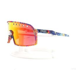 Lunettes de soleil designer Oaklies Okleys 9406 Sports Lunes de cyclisme extérieures Sandstorm Same