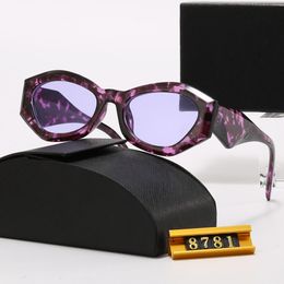 Designer zonnebrillen buitenzonwering mode klassiek vrouw man zonnebril luxe brillen mix kleur optioneel driehoekige handtekening 6 kleuren