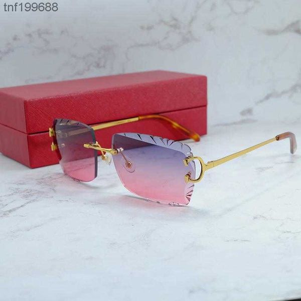 Lunettes de soleil de designer Sunglass Diamond Cut Hommes et femmes Élégant Fil C Luxe Carter Lunettes de soleil Conduite Shades Outdoor Protect Lunettes Square Glass AYUN