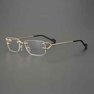 Lunettes de soleil design Titanium Cadres Marque C famil Style rétro Vintage mode luxe Femmes Hommes Lunettes de lecture Cadre Lunettes Lentille Ca702