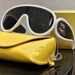 Designer zonnebril golfmasker zonnebril 40108 groot frame dames heren gepolariseerde bril acetaat vezel hiphop luxe klassiekers zonnebrillen uv400 beschermend mooi