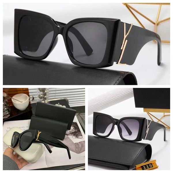 Gafas de sol de diseñador con marca James Bond Box Gafas de sol Gafas de sol de playa Gafas para hombre Letras Y Marco Letra Lunette Gafas de sol para mujer