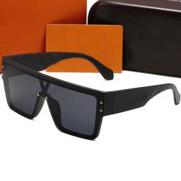 Lunettes de soleil design avec lettre Lunettes de soleil Flower Lens Femmes Hommes Unisexe Lunettes de soleil de voyage Noir Gris Plage Adumbral Lunettes carrées de haute qualité