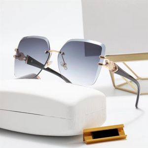 Lunettes de soleil de designer Femme Mode Homme Sunglasse Femmes Lunettes Rimless Diamond Cut Square Sunshade Miroir Lunettes Cadre Mixte Color282Z