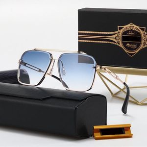 Designer Cyclisme Lunettes de soleil Femme Homme Mach et Mach Lunettes de soleil Métal Surdimensionné Big Goggle Square Sunglass Hommes Femmes Blue Rays Hollow Out UV 400 Lentille Lunettes Box