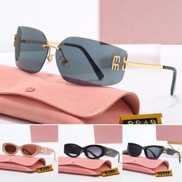 Gafas de sol de diseñador para mujer con caja, gafas sonnenbrille, lentes de vidrio blanco, protegen los ojos, lentes transparentes, gafas de sol marrones, gafas de sol de marca para mujer