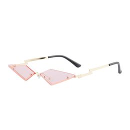 lunettes de soleil design femmes lunettes de soleil de luxe hommes en forme de miroir mode coupe lunettes de soleil cool hommes et femmes petit cadre miroir personnalité lunettes de soleil 9006 rose