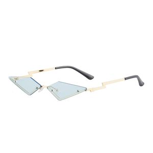 designer zonnebrillen dames luxe zonnebrillen heren gevormde spiegel mode snijkant coole zonnebrillen heren en dames kleine frame spiegel persoonlijkheid zonnebril 9006 blauw