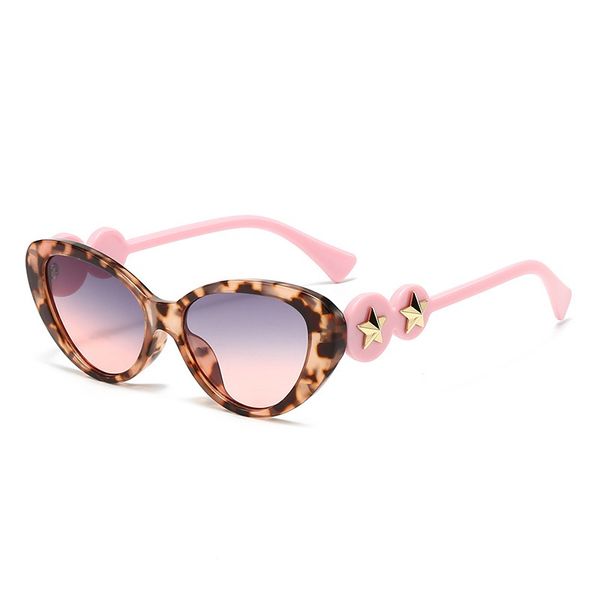 lunettes de soleil design femmes lunettes de soleil pour hommes lunettes de soleil de luxe nouvelles lunettes de soleil oeil de chat femme lunettes de soleil UV étoile avec les mêmes lunettes de piste 3945 imprimé léopard rose