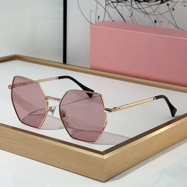 lunettes de soleil design femmes lunettes de soleil miui lunettes en forme de style européen simple métal montures légères douceur lunettes d'extérieur lunettes de soleil pour dames nuances roses
