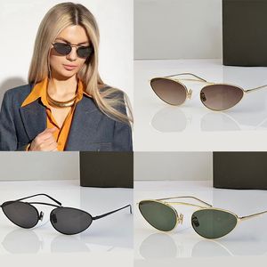 Gafas de sol de diseñador para mujer de moda Tiny Frog Mirror Gafas de sol de lujo para fiesta en la playa Espejo decorativo multicolor de metal SL538