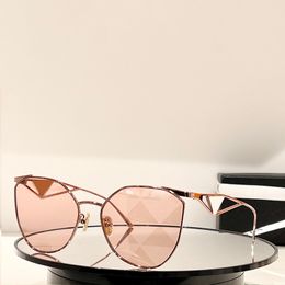 Lunettes de soleil de designer Lunettes de soleil Femme UV400 Protection Shades Véritable Verre Lentille Or Cadre En Métal Conduite Pêche Sunnies avec Boîte D'origine SPR50Z