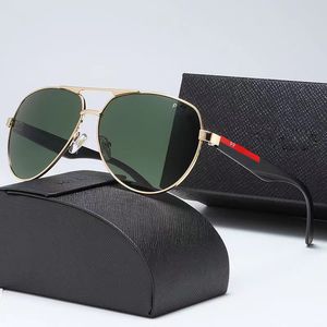 Gafas de sol de diseñador para mujer para hombre UV400 5 colores Goggle gafas senior para mujer marco de anteojos Gafas de sol de metal vintage con caja completa