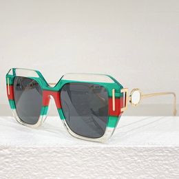 Designer zonnebrillen dames metalen poot acetaat frame zonnebril gg0396 modieuze feesten multicolor glazen