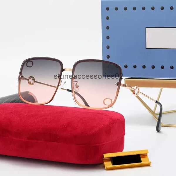 lunettes de soleil de designerNouvelles lunettes de soleil de luxe hommes cadre en métal carré miroir conception d'impression spectacle type cool été Ovale soleil pour les femmes mensXWJ9W9PF