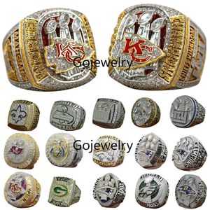Championnat de créateur Super Bowl Ring 14K Gold KC Team Champions Anneaux pour hommes Femmes Diamond Sport Jewelrys