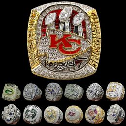 Bague de championnat du Super Bowl de luxe en or 14 carats KC, bagues de Champions de l'équipe pour hommes et femmes, bijoux en étoile de diamant