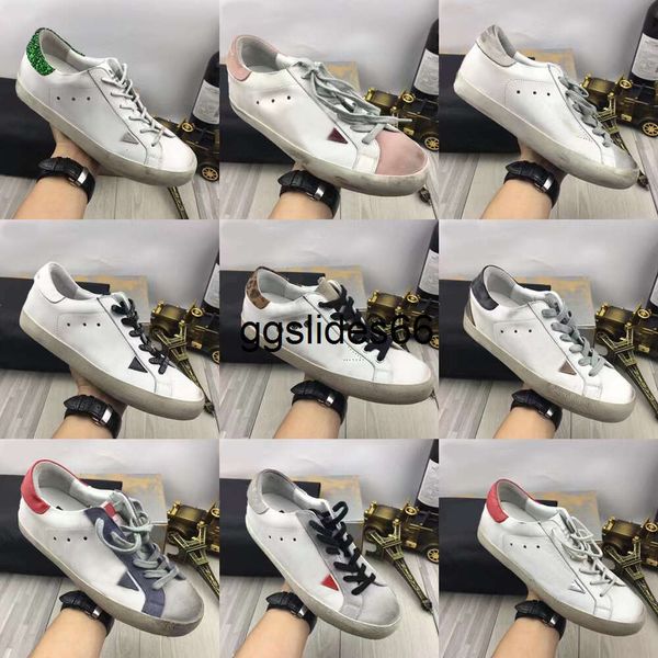 Designer Super Star Brand Casual Goldenlys Gooseity Shoes Nouvelle version Hi Star Luxury Shoe Italie Femmes Men Sneakers Sequin Classic Do Old Lace Up Genuine Cuir