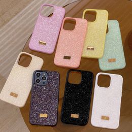 Designer Swan Phone Case pour iPhone 14 14pro 13 13pro 12 Pro Max 11 Bling Glitter Strass Téléphones Cas Couverture Antichoc Motif À La Mode