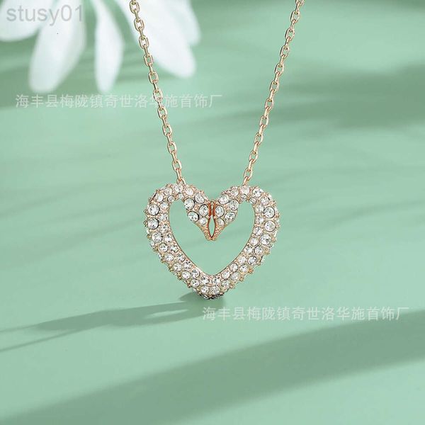 Designer Swarovskis Bijoux Adoptant Élément Style Cristal Nouveau Cygne Coeur Collier Femmes Haute Édition Chaîne Ensemble