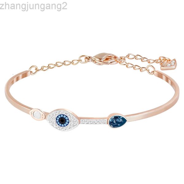 Designer Swarovskis Jewelry Expert Shijia Devils Eye Blue Eye Tear Bracelet en or Rose Devils Eye