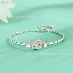 Designer Swarovskis -sieraden met kristalelementen De kitty Cat -armband heeft een liefdescrystal high -versie