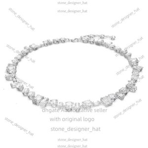 Designer Swarovskis sieraden vloeien licht kleurrijke snoep ketting voor vrouwen met behulp van zwaluwelement kristal regenboog witte slang bottenketen 902A
