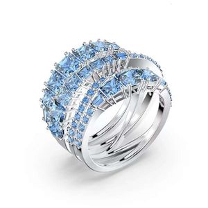Designer Swarovskis Sieraden Hoge versie Spiral Nimble gespreid ring Vrouw Swarovski -element Crystal Ring Vrouw
