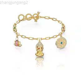 Designer swarovskis bijoux mandala bouddha lotus femelle femelle de cristal élémentaire femelle