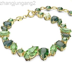 Diseñador Swarovskis Jewelry Shi Jia 1 1 Green Green Flowing Light Candy Candy Stracelet femenino Elemento de golondrina Generación de femenino