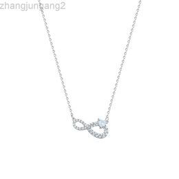 Designer Swarovskis Jewelry Shi Jia 1 1 Modèle d'origine Eternal Love Collier Femelle Swallow Element Crystal Infinite Love Collar Chain Female Génération