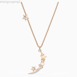 Designer Swarovskis sieraden Shi Jia 1 1 Originele sjabloon SCHARRY NACHT HONING HONING Taal dubbelzijdige ontwerpketting voor vrouwen met zwaluwselementen Crystal Starry Mo