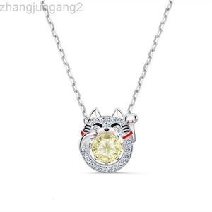 Designer Swarovskis sieraden Shi Jia 1 1 Originele sjabloon kloppen Hartvaardigheid rijkdom ketting ketting