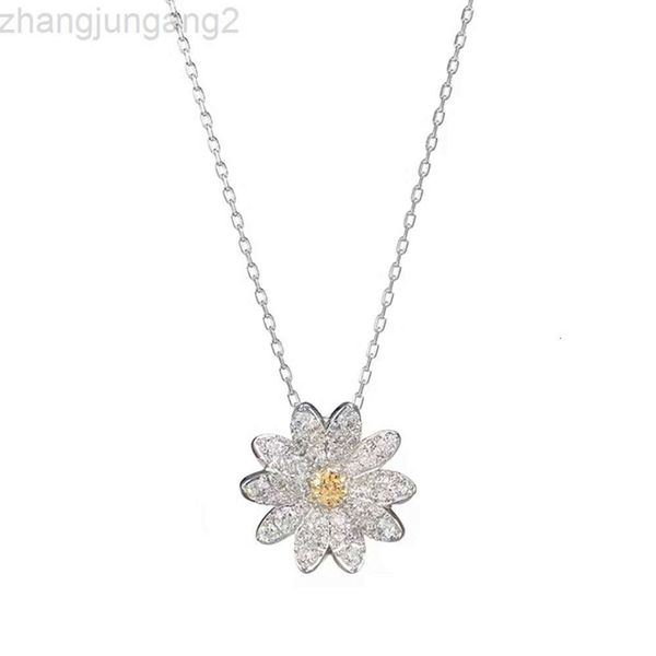 Designer swarovskis bijoux shi jia 1 1 modèle d'origine fleur yang daisy maraileur collier de tournesol