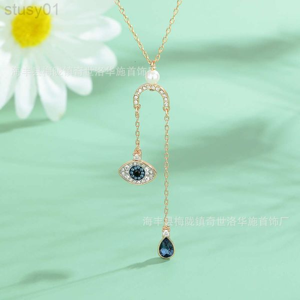 Joyería de diseñador Swarovski que utiliza elementos de cristal, el collar Devils Eye es un collar de corazón con un corazón que late.Shi Jia 1 1 Versión superior