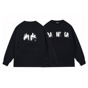 Designer trui Balenciiages Reflecterende dubbele B-sweater met lange mouwen Heren en dames Casual los T-shirt Puur katoen Street Fashion trui