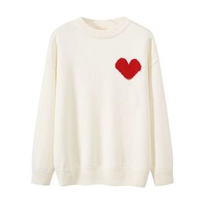 Pull de créateur Loveheart une femme et homme décontracté Chic Lover Cardigan Knit V Round Neck High Collar Womens Fashion Lettre de mode Blanc Black Black Long manches Vêtements