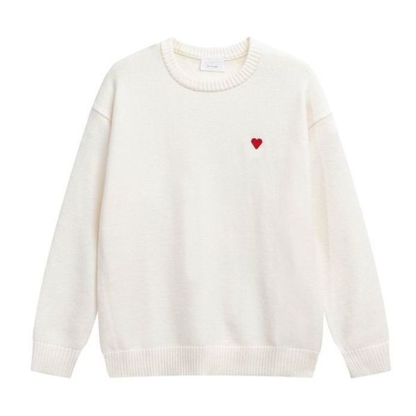 Designer sweater loveheart A woman and man Casual lover cardigan knit v round neck high collar womens fashion letter white black long sleeve clothing pullover