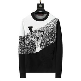 Diseñador suéter hombre para mujer punto cuervo cuello mujer moda letra negro ropa de manga larga jersey de gran tamaño azul top M-3XL A3