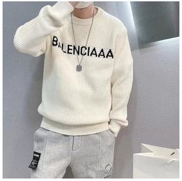 Designer Sweater Man for Woman Knit Crow Neck Womens Fashion Letter Black Long Sleeve Clothes Pullover Oversized luxury Top 21ss