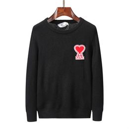 Suéter de diseñador Hombre para mujer Punto Cuervo Cuello Moda para mujer Carta Negro Ropa de manga larga Jersey de gran tamaño Top azul A44