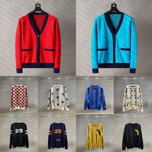 Diseñador Suéter Hombres senior clásicos ocio multicolor Otoño invierno mantener el calor cómodo Alta calidad nuevo bordado caliente
