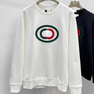 Designer Sweater Heren Hoodie katoens sweatshirt Twee kleuren afdrukken Lange mouw T -shirt Men Dames Druivert Oversize Crew Neck Sweaters 4xl 5xl
