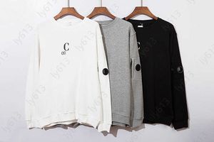 Designer trui trui heren jumper cp steen sweatshirts logo lens zijkant pocket ontwerpprief geprinte pullover unisex bemanning nek sweatshirt