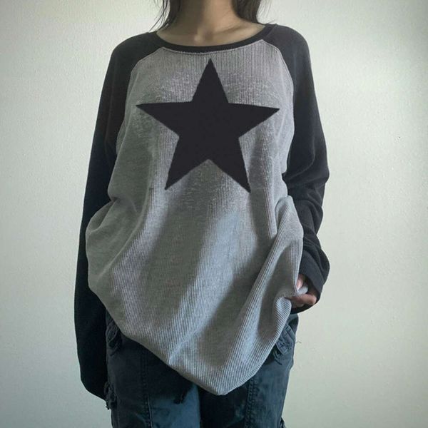 Pull de créateur Nouveaux produits Lésorités Explosions Femmes Automne et Hiver Fashion Casual Star Top à manches longues