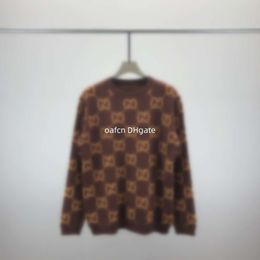 Suéter de diseñador Jersey de manga larga para hombre Otoño/Invierno Nuevo cuerpo completo Letra G con cable Jacquard Suéter de cuello redondo para mujer